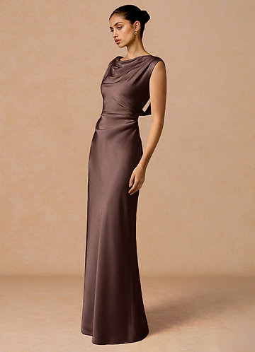Evarine Truffle Maxi Dress front