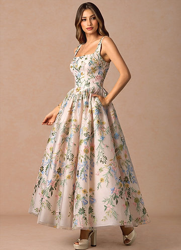 Robe Longue Rose Blush Multi Kioni image1