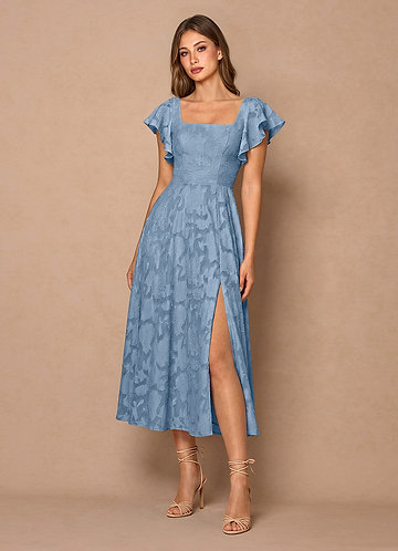 midi plus size cocktail dresses for weddings Ever-Pretty Ruffled Sweetheart A-Line Midi Summer Formal Wedding Guest Dress with Short Sleeves