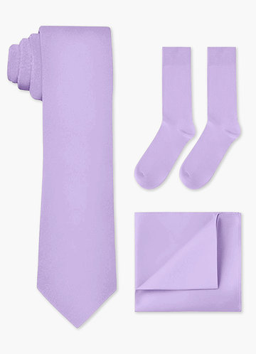 front Matching Wide Tie & Pocket Square & Socks Set