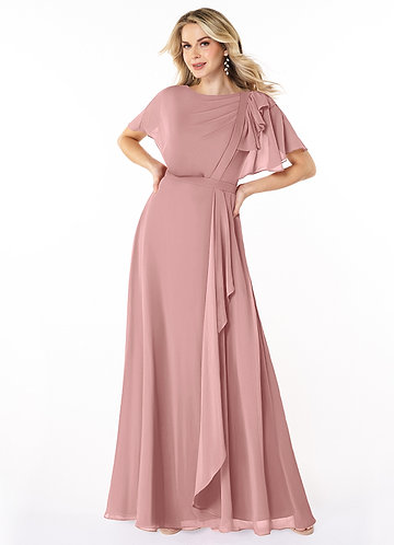 Dusty Rose Modest Bridesmaid Dresses | Azazie