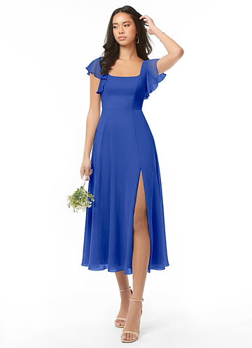 white christmas dresses Royal Blue La Femme Strapless Short Cocktail Dress