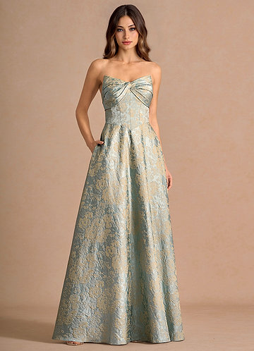 suknia Niebieski Vintage Maxi Kersti image1