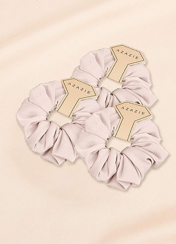 front Matching Color Bridesmaid Stretch Satin Over Size Scrunchies
