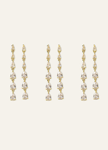 front 3-Pack Bold Beauty Drop Earrings