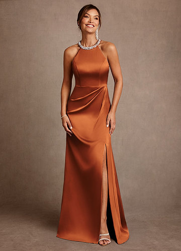 cinnamon colored formal dress VALERIA DRESS