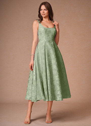 Midi jurk Briac Licht Groen image1