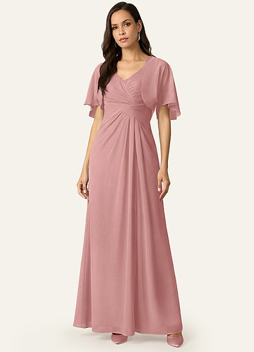 front Azazie Bijpassende Kleur Salome Chiffon Wrap