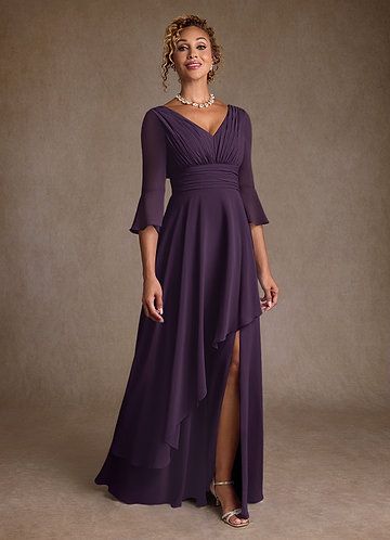 strapless open back dress Sweet-Heart Tulle One Shoulder Floor Length Prom Dress Lavender / 12