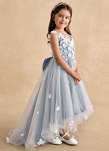 Lace Blue Flower Girl Dresses, Little Girl Dresses, Popular Flower Girl Dresses Lace Blue Flower Girl Dresses, Little Girl Dresses, Popular Flower Girl Dresses