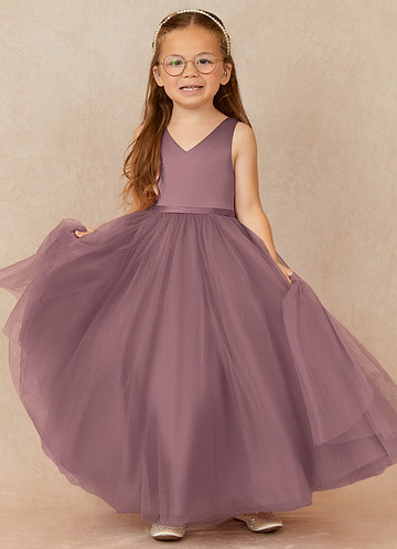 Flower girl on sale dresses mauve color