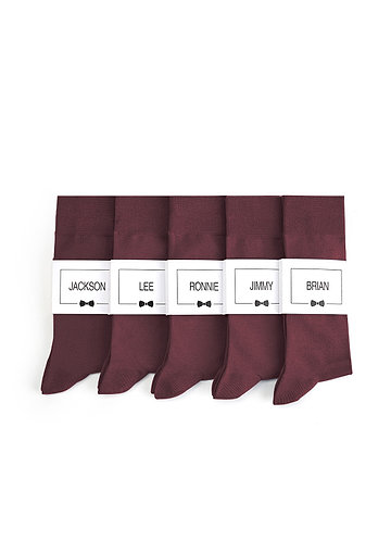 front Men's Dress Socks with Personalized Label