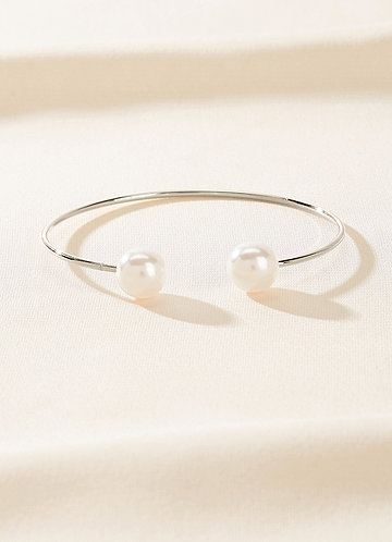 front Pearl End Cuff Bracelet