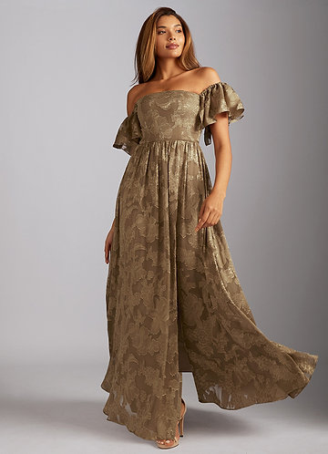 Victoria Mocha Maxi Dress image1