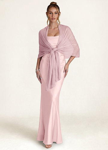front Azazie Chiffon Sparkly Cover Up Scarf