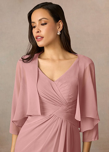front Azazie Coprispalle In Chiffon Fisher In Colore Abbinato