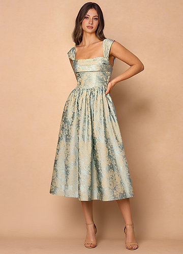 Runa Vintage Blue Midi Dress image1