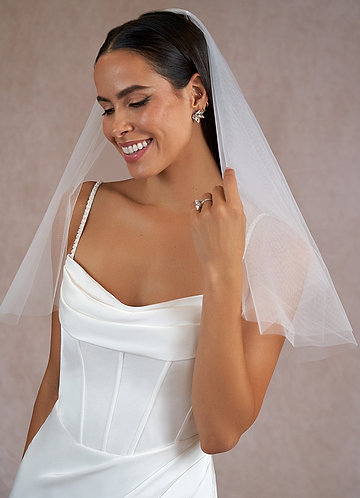 Dream Dresses by P.M.N. Cathedral Drop Veil (#Ellie) Chapel / Diamond White