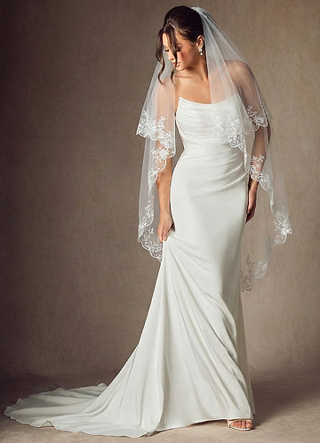chinese dress ladies EASEDAILY Wedding Veils Ivory Long Cathedral Length 1 Tier Bridal Tulle Veil  with Comb for Women and Brides (A-118 Length-118 Width, B-Ivory) at Amazon  Women's Clothing store main image 0