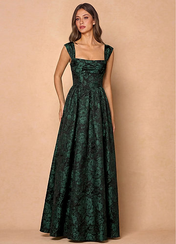 Runa Emerald Black Maxi Dress image1