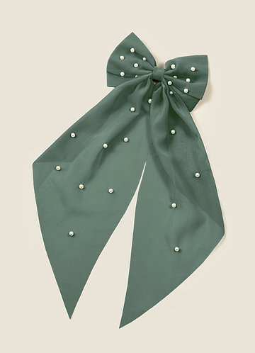front Pearl Hair Bow Hair Clip