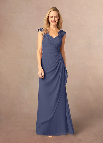 queen anne bridesmaid dress K208051 Queen Anne Neckline Stretch Crepe with Stretch Lining MOB Dress