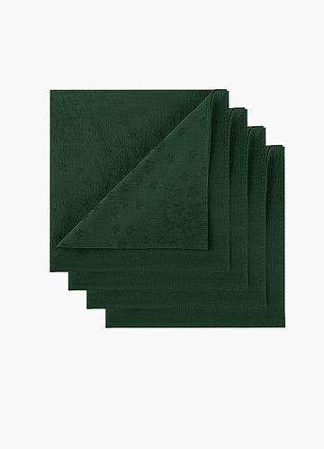 front Jacquard Pocket Square Set – 4 Pieces