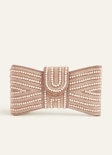front Beaded Bowtie Clutch