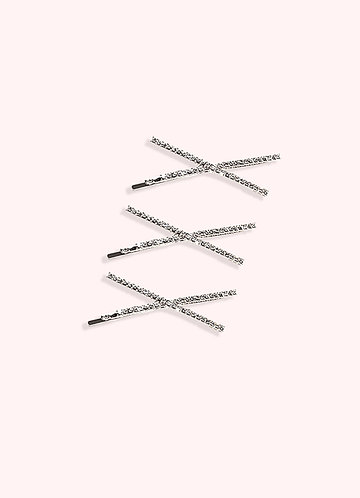 front Haarspange mit Strasssteinen in X-Form