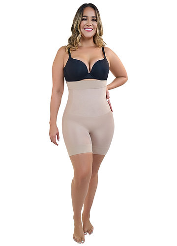 front Curveez Pantalones cortos moldeadores de cintura alta térmicos