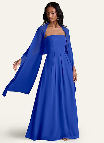 princess polly baby blue dress Bluebell Bridesmaid Dress Matte Satin Size XL main image 0