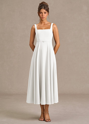 Zosia White Midi Dress image1