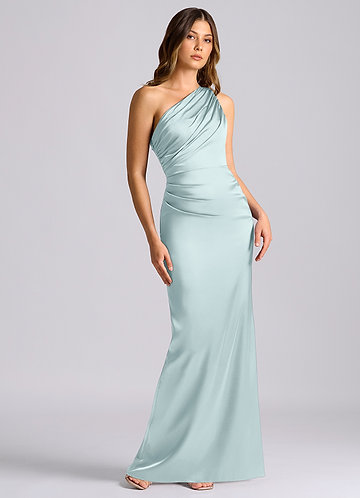 azazie mist bridesmaid dresses BABARONI One Flower Shoulder Chiffon Dresses with Pocket Lavender, Lavender / US0