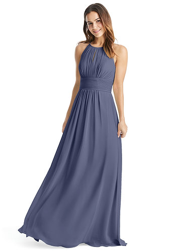 stormy blue bridesmaid dress