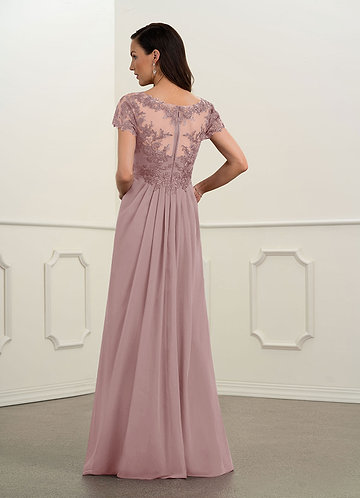 mauve mother of bride dress