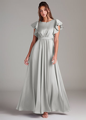 satin modest dress uk SALE