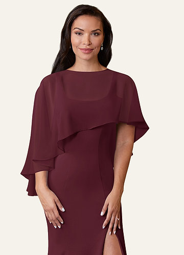 front Azazie Matchende Farve Wren Chiffon Wrap