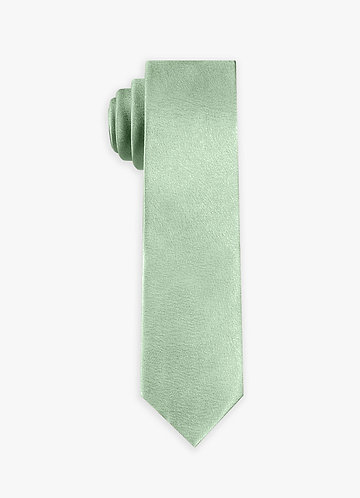 front Metallic Satin Wide Tie