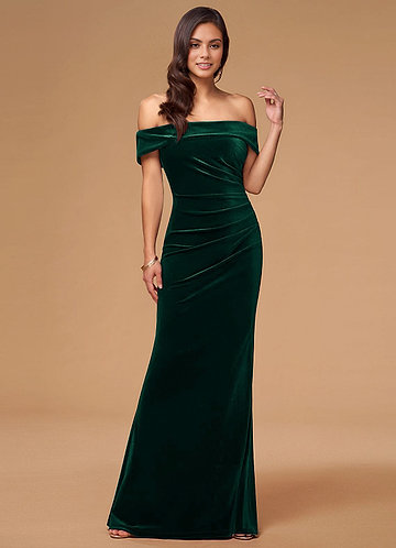 Natalina Emerald Velvet Maxi Dress image1