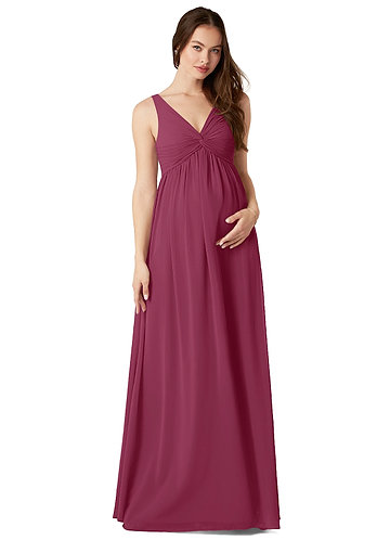 maroon maternity bridesmaid dress Fallon Charming Off the Shoulder Long Sleeves Chiffon Maternity Brides