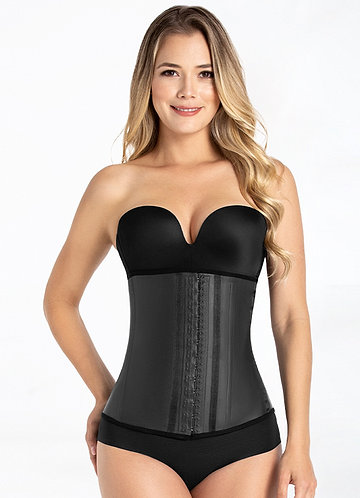 front Curveez Waist Trainer Long Latex Shapewear