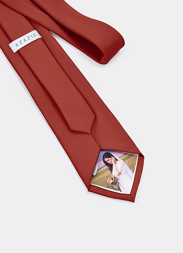 front Gravata personalizada com foto em cetim fosco – Gravata personalizada