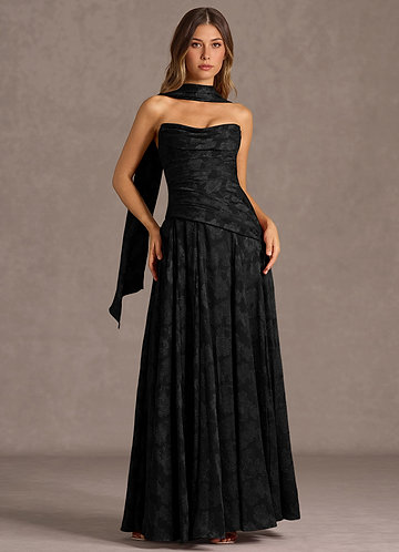 Robe Longue Noir Gabriela image1