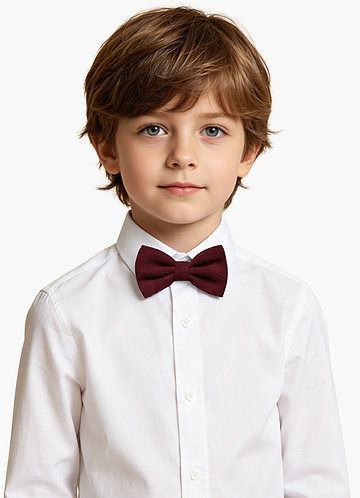 front Boy's Floral Burnout Adjustable Bow Tie