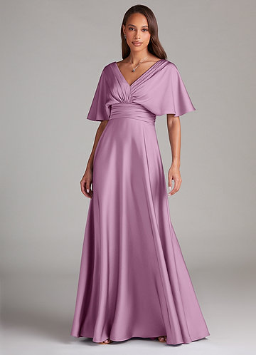 aziza bridesmaid dresses Light Dusty Purple Tulle Halter Neck Floor Length Bridesmaid Dress With Pocket Light Dusty Purple / 2X / N20