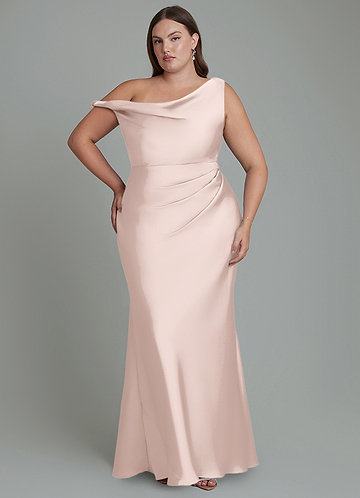 Blushing Pink Plus Size Bridesmaid Dresses