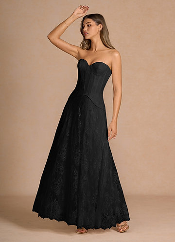 Avelyn Black Lace Two-Piece Sets image1
