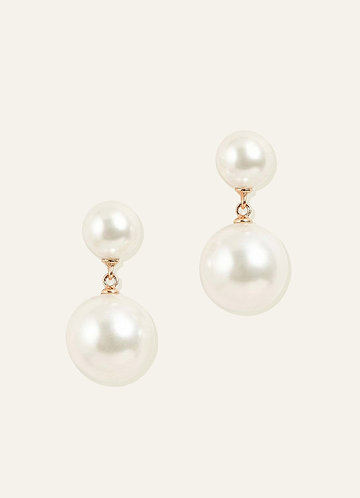 front Pearl Fringe Earrings