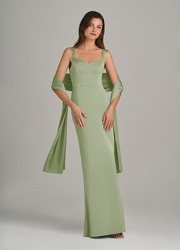 front Azazie Matching Color Stretch Satin Shawl