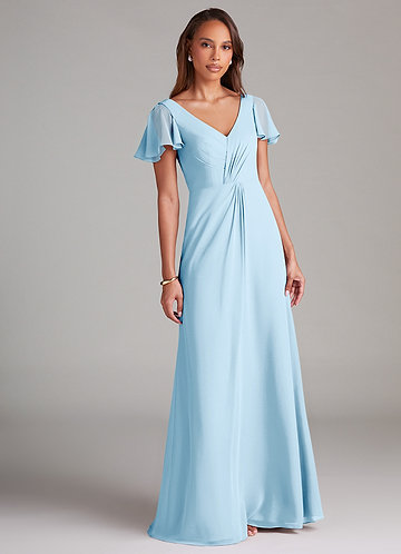 lilac chiffon bridesmaid dresses Halter Neck Chiffon Bridesmaid Dress
